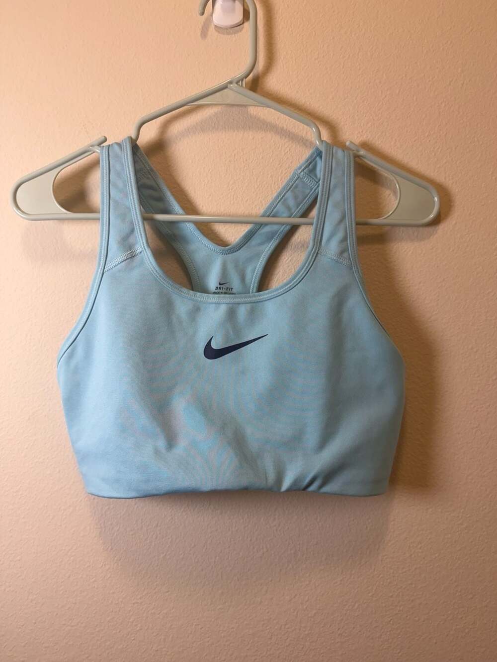 Nike Women's Dri-Fit Light Blue Sports Bra Size L